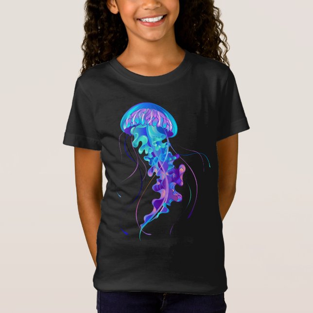 Camiseta Vibrant Color Glowing Jellyfish (Frente)