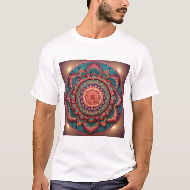 Camiseta Vibrant Color Mandala (Frente)