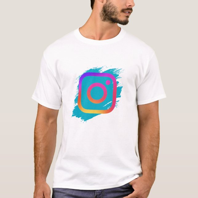 Camiseta Vibrant Colorful Splash Logo Art - Modern Artistic (Frente)