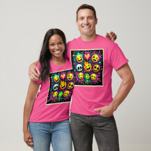 Camiseta Vibrant Emoji Pop Art