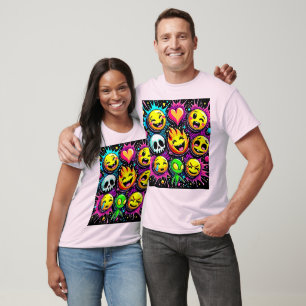 Camiseta Vibrant Emoji Pop Art