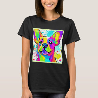 Camiseta Vibrant Frenchie Bulldog Puppy Art