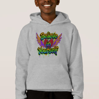 Camiseta Vibrant Graffiti Believe in Yourself Hoodie