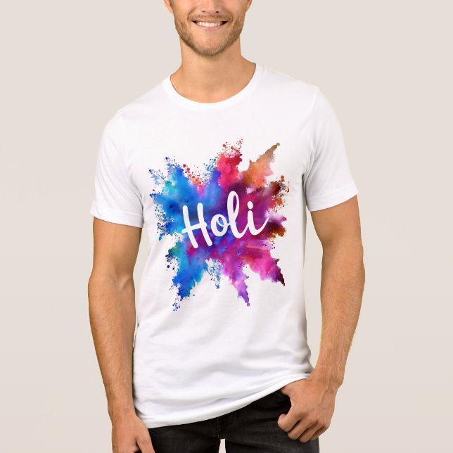 Camiseta Vibrant Holi Splash Graphic Tee (Frente)