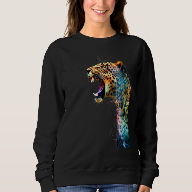 Camiseta Vibrant Jungle Majesty Leopard (Frente)