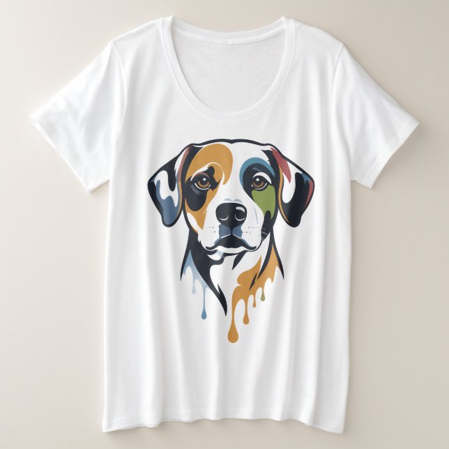 Camiseta Vibrant Lab Pop Art (Frente do Design)