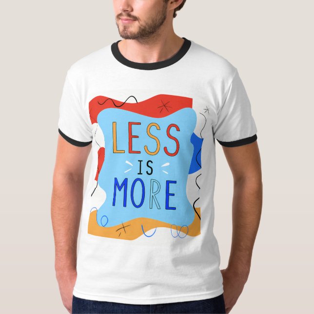 Camiseta Vibrant "Less Is More" Abstract Graphic (Frente)