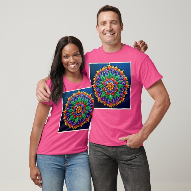 Camiseta Vibrant Mandala Artistry (Unissex)