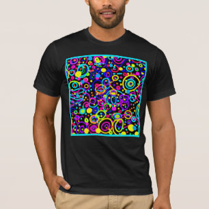 Camiseta Vibrant Neon Pattern Art Design