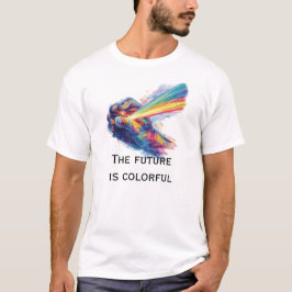 Camiseta Vibrant Prism Hand: Rainbow Neon Spray