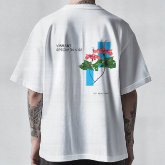 Camiseta Vibrant Specimen - Deconstructed Hibiscus Vaporwav