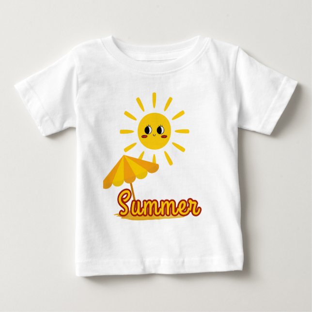 Camiseta Vibrant Summer Sunshine Design (Frente)