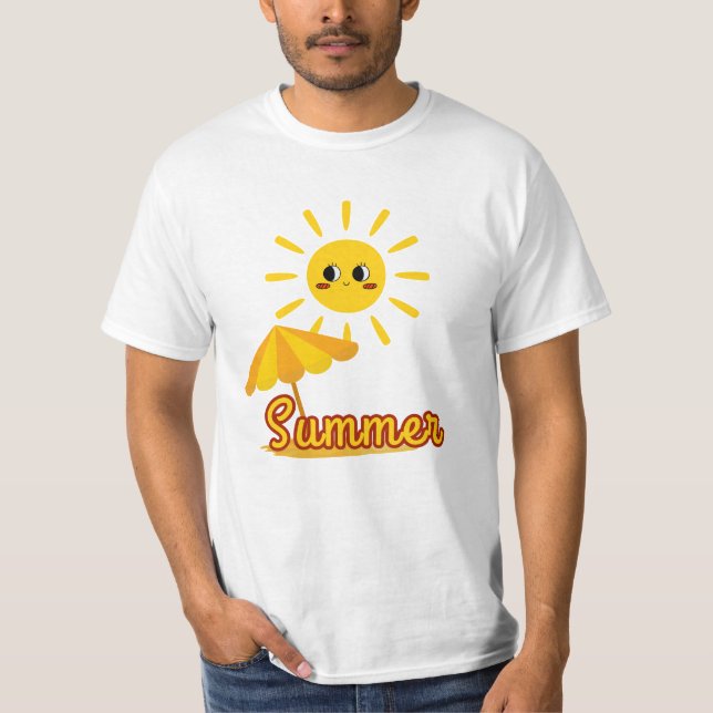 Camiseta Vibrant Summer Sunshine Design (Frente)