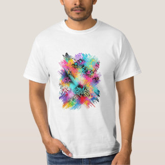 Camiseta Vibrant Urban Art Splash