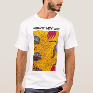 Camiseta Vibrant Yellow Ankara African Wax Print Fabric