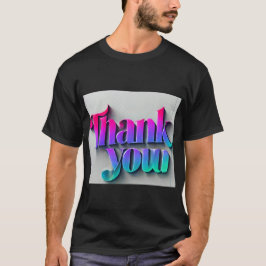 Camiseta Vibrante 3D Obrigado Mens Tshirt