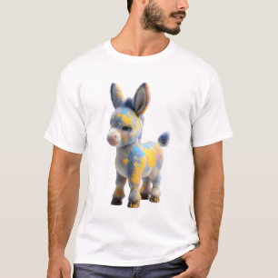 Camiseta Vibrante Burro de Cores Múltiplas para Homens