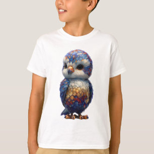 Camiseta Vibrante Coruja Mitológica Alada Infantil
