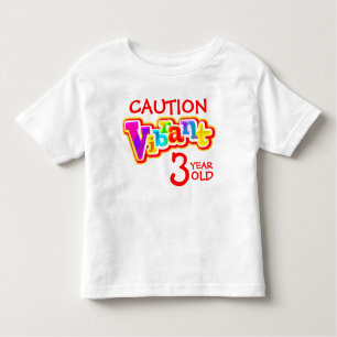 Camiseta vibrante de 3 anos