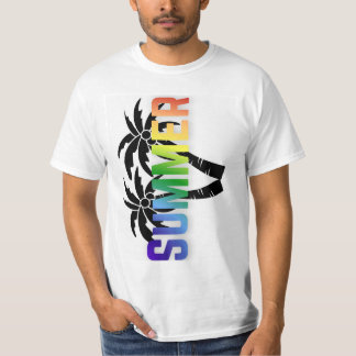 Camiseta vibrante de verão | Tipografia vertical