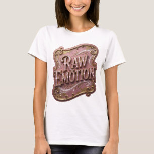 Camiseta Vibrante Design Gráfico Ouro RAW EMOTION