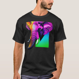 Camiseta Vibrante Elefante Porta-copos de Vidro Caixa de Pr