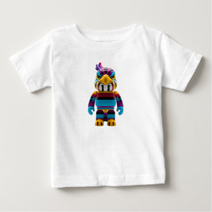 Camiseta Vibrante Figura de Águia de Designer com Padrões P