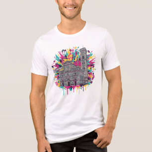 Camiseta Vibrante Florença Itália Catedral Gráfica