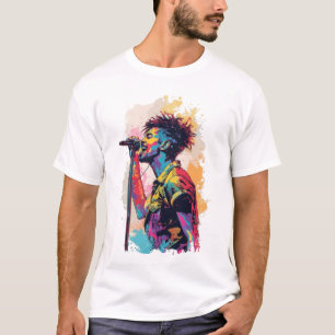 Camiseta Vibrante Gráfico de Cantor Pop Art Pastel - Colori