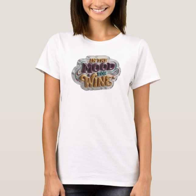 Camiseta Vibrante Laranja ESTOU COM VONTADE DE VIN (Frente)