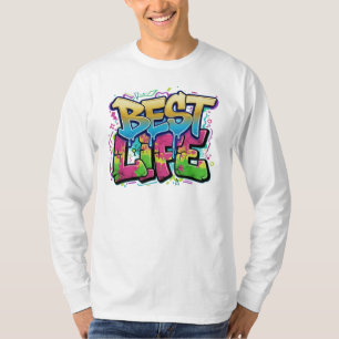 Camiseta Vibrante "MELHOR LIFE" Street Art Design