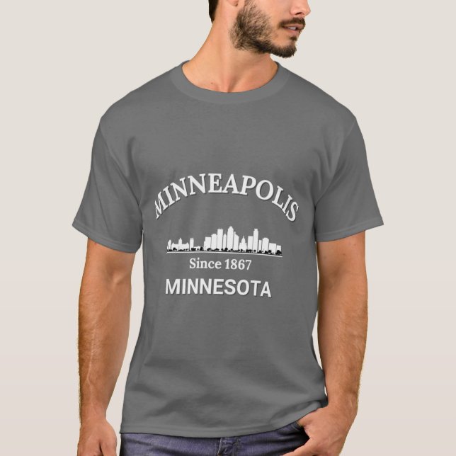 Camiseta Vibrante Minneapolis A História de uma Cidade Atra (Frente)