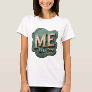 Camiseta Vibrante Ouro ME EST 1999 Design de Slogan