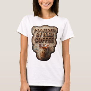 Camiseta Vibrante Ouro POWERED BY ICED COFFEE Design Person