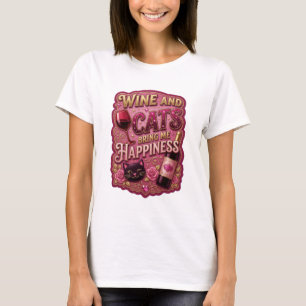 Camiseta VIBRANTE OURO VINHO E GATOS ME TRAZEM FEL