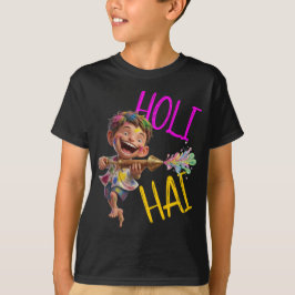 Camiseta vibrante personalizável "Holi Hai" para m