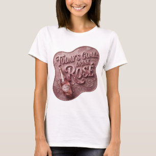 Camiseta Vibrante Rosa OBJETIVO DE HOJE BEBER ROSÉ Design d