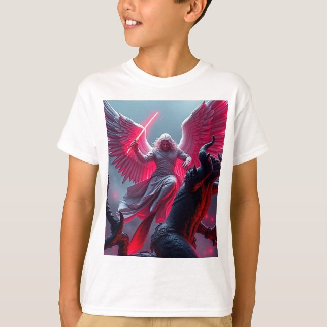 Camiseta Vibrante Rua Michael, o Tee do Arcanjo (Frente)