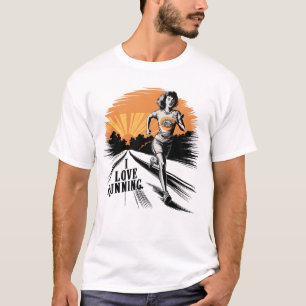 Camiseta Vibrante Splatter Eu Adoro Correr