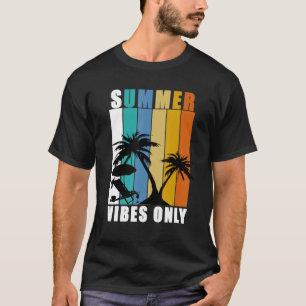 CAMISETA VÍBULOS DE VERÃO RETRO RAIOS DE VINTAGEM VIBAS DE 