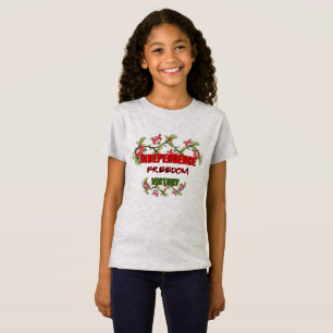 Camiseta Viburnum ramifica com design de texto