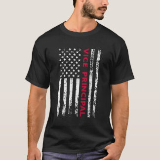 Camiseta Vice-Diretor Americano Flag Patriótico 4 De Julho