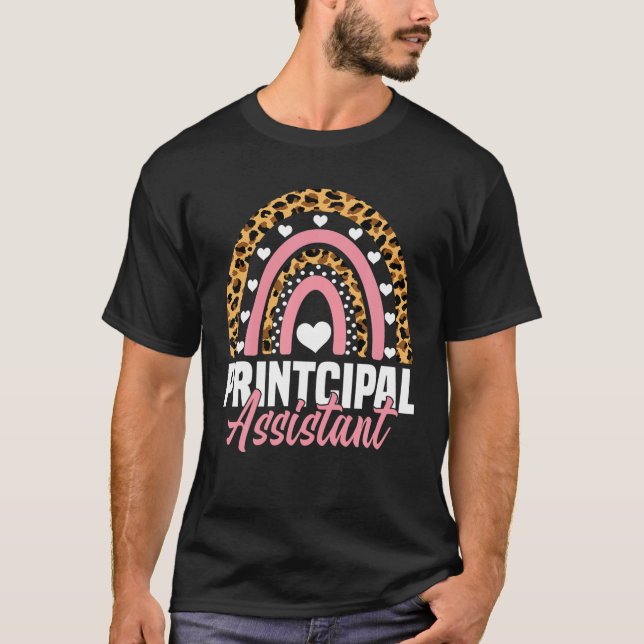Camiseta Vice-Diretor Leopardo Arco-Íris Título do Cargo Es (Frente)