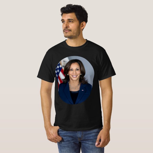Camiseta Vice-Presidente Kamala Harris - Valor da Foto Ofic (Frente Completa)