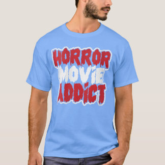 Camiseta Viciada em Filmes de Terror Feminino Fã de Terror 