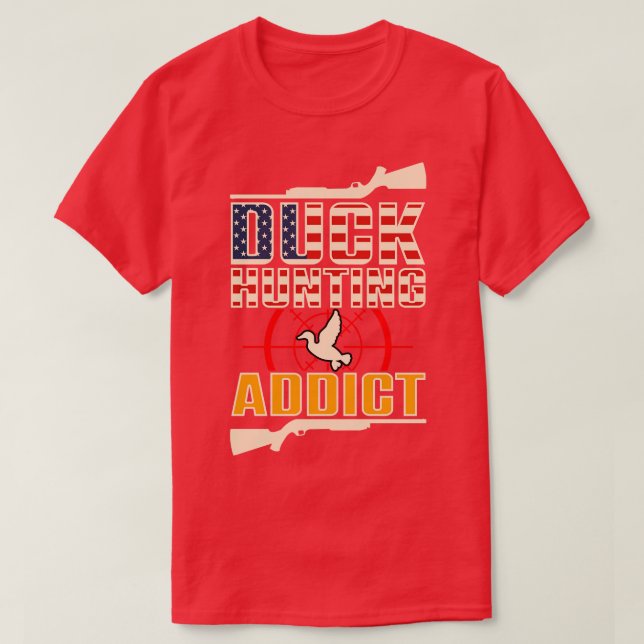 Camiseta Viciado em Caça a Patos (Frente do Design)