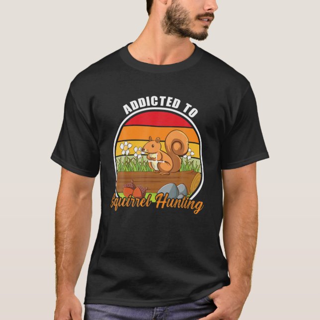 Camiseta Viciado Em Caça De Esquilo (Frente)