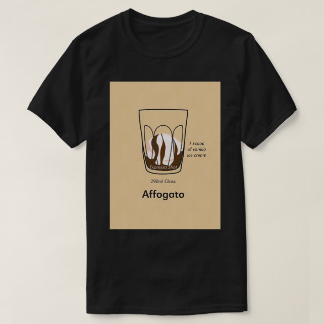 Camiseta Viciado em café Affogato (Frente do Design)