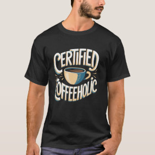Camiseta Viciado em Café Certificado Amante de Café Diverti