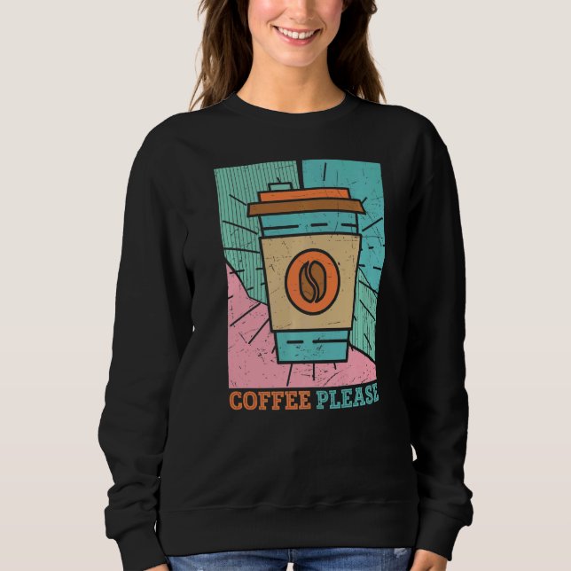 Camiseta Viciado em café com café retrô, viciado em café (Frente)